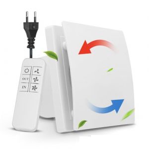 Gxpjycfob VMC Salle de Bain,100mm 130m³/h Calme Extracteur d'air Salle de Bain avec Télécommande, 2 Directions, 3 Vitesses, Puissante Ventilation, pour Salle de Bain, Cuisine, WC, Garage (BOFISH LIMITED, neuf)