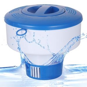 ZOCIPRO Distributeur de Chlore Flottant pour Piscine, Distributeur de Chlore Comprimés de Chlore ou Granules, Flotteur Chimique Piscine, Diffuseur de Chlore pour Nettoyage des Piscines ou Hot Tubs Spa (HTB668, neuf)