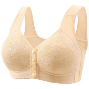 Chanpning Soutien Gorge Ouvert Devant sans Armature Brassière Sport Ouverture Devant Soft BH Soutien-Gorge Femme Soutien Gorge Pas Cher Brassières Fitness Yoga Sleep Lingerie (Blingko, neuf)
