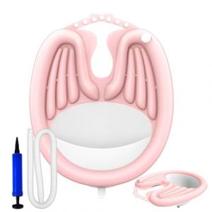 Ziyero Bac a Shampoing Domicile Coiffure Lave Tete, pour Laver Les Cheveux Lavage en PVC pour Handicapées Enceintes Enfants Personnes Âgées Blessées Alitées, Rose (Ziyero, neuf)