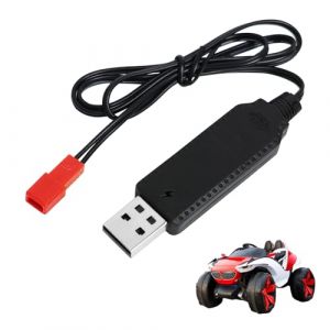 Chargeur USB RC Universel JST 2PIN pour Batteries LiPo 3,7V & NIMH/NICD 3,6V &ndash; Compatible Voiture, Bateau, Drone, Avion, Jouets T&eacute;l&eacute;command&eacute;s, S&eacute;curit&eacute;, LED, L&eacute;ger (MengSiKeXin, neuf)