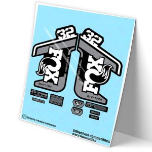 REF:VP456 Autocollants compatibles avec fourche FOX 32 RHYTHM 2021-22 BICOLOR MTB, stickers, autocollants, vinyles pour vélos de montagne (BLANC) (VINILOS PERSONALIZADOS, neuf)