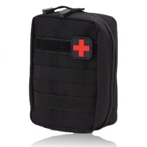 XPEX 1 Pièces Trousse De Secours Vide, Trousse Secours Vide, Trousse De Secours Tactique Molle,Pratique Compact Se Fixe À La Ceinture, Pour La Maison,La Randonnée,Travail,Chasse,Sport(Noir) (UAB "DAFUHUA LT", neuf)