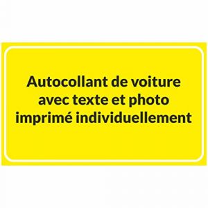 Kiwistar Autocollant pour Voiture - avec Texte et Photo personnalisés - Publicité pour Entreprise - Personnalisé pour Voiture, Camion de Voiture (Jaune, 20x20 cm) (Kiwistar, neuf)