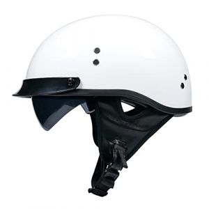 Demi Casque de Moto Jet Moto Casque Bol, Casques Vintage à Face Ouverte avec dégagement Rapide de Lunettes, ECE Homologué en pour Scooter Chopper, Casque De Moto Pilot Demi-Jet (lvliangshilishiquyufeizonghedian, neuf)