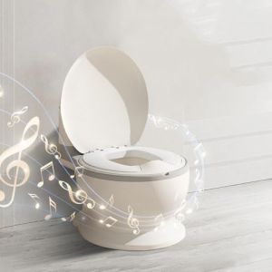 3 en 1 Pot Bébé Toilette Musical Pour Apprentissage De La Propreté,Urinoir,Toilette Bebe & Enfant,Anti Dérapant Avec Bruit De Chasse & Musique,Pot Amovible,Rehausseur Toilette Reducteur Toilette (jusiZL, neuf)