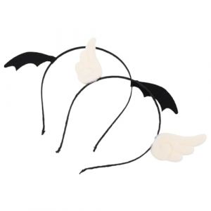 TENDYCOCO 2 Pièces bandeau ailes pince à cheveux nid d'oiseau bandeaux de diable pour les filles ange bandeau halloween diadème halloween araignée barettes cheveux bandeau d'aile en tissu (Kefa Trading Company, neuf)