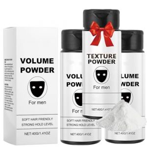 Poudre Texture,Poudre Coiffante Homme,Poudre Coiffante,Effet Mat Et Volume Maximisé Poudre Texturisante,Poudre Pour Cheveux Effet Matte Poudre Coiffante Pour Une Stabilité (40g, 3pc) (Waleik, neuf)
