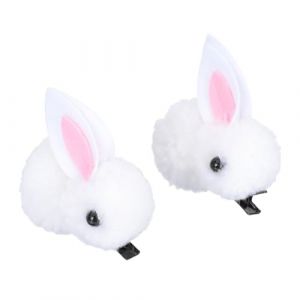 SOIMISS Barrette Lapin Garçon Fille Peluche Pince Cheveux Décorative et Confortable pour Accessoire Coiffure Sécurisé et Stable (Star-wish, neuf)