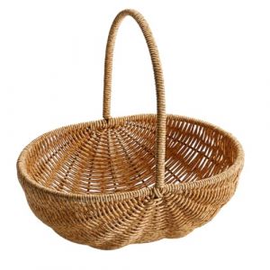 Panier de pique-nique en osier avec poign&eacute;es, 11x8x11in Natural Grand panier Willow Panier vide pas cher P&acirc;ques de P&acirc;ques bon march&eacute; Panier de vin de rangement pour jouet, fleur, cadeaux de mariage m (inhuius, neuf)
