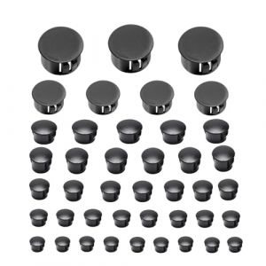170PCS Cache Trou Meuble - Lot de Caches Trou pour Per&ccedil;age avec 7 Tailles (5-25mm) | Cache Trou Plafond et Meuble pour Armoire, Mobilier et DIY | Bouchon de Trou de Percage Plastique &agrave; Clipser (Noir) (E-Raida  Shop, neuf)