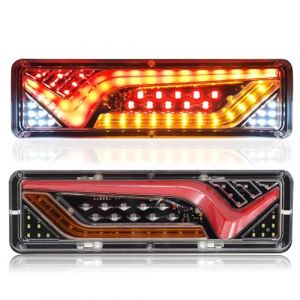 NWpangu Feux Arri&egrave;res Remorque LED Feux Remorque LED Feux Stop Feux Clignotant Multifonctionnel Feux Arri&egrave;re pour Remorque, Camion, Caravane, Tracteur, 2PCS (Before Long, neuf)