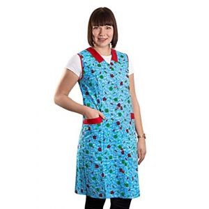 Blouse tablier robe d'int&eacute;rieur pour femme sans manches en coton multicolore, 51 (Schuerzenfabrik, neuf)
