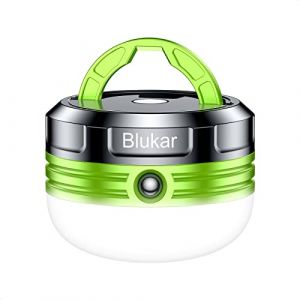 Blukar Lanterne Camping, Lampe de Camping LED Portable Eclairage Etanche, 3 Modes d'éclairage & Aimant Puissante Lumières de Tente pour Pêche/Coupure de Courant (3 Piles AA Inclus) (Flying-Store, neuf)
