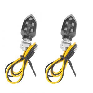 BosuLai 2 x Mini Clignotant LED Adapt&eacute; Aux Motos 12V, Indicateurs de Moto LED, Clignotants Lumi&egrave;res, Mini lumi&egrave;res de Moto &eacute;tanches, pour Voitures &agrave; p&eacute;dales (TuXingMeiLing, neuf)