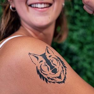 TATWOTOI - Pochoir pour tatouage &eacute;ph&eacute;m&egrave;re - T&ecirc;te de Loup (SARL TATWOTOI, neuf)