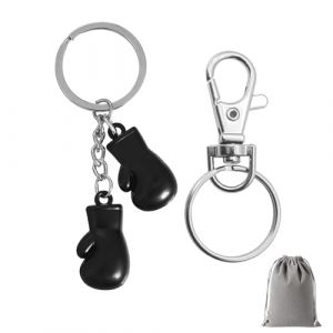 Porte-cl&eacute;s gant de boxe cadeau pour hommes et femmes, Noir , taille unique (GENSMILE, neuf)