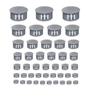 170PCS Cache Trou Meuble - Lot de Caches Trou pour Per&ccedil;age avec 7 Tailles (5-25mm) | Cache Trou Plafond et Meuble pour Armoire, Mobilier et DIY | Bouchon de Trou de Percage Plastique &agrave; Clipser (Gris) (E-Raida  Shop, neuf)