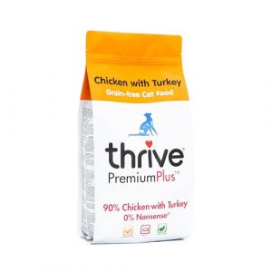 Thrive PremiumPlus Poulet & Dinde Aliment sans Céréales pour Chat 1,5 kg (Seulement_Naturel, neuf)