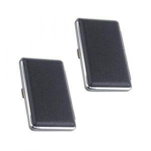 LONGHAO 2 pcs Étui à Cigarettes,Boite a Cigarette,Étui à Cigarettes Slim,Étui à Cigarettes en Cuir en Métal,Boîte à Cigarette Métal pour Femme,Tenir 20 Bâtonnets Cigarettes,Pour Femmes Et Hommes (Anpaeony, neuf)
