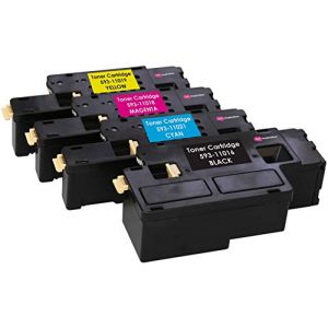 Pack 4 Compatibles Toner Laser pour Dell 1250, 1250c, 1350, 1350cn, 1350cnw, 1355, 1355cn, 1355cnw, C1760, C1760nw, C1765, C1765nf, C1765nfw, C17XX | Noir: 2000 Pages & Cyan/Magenta/Jaune: 1400 Pages (Toner Experte, neuf)