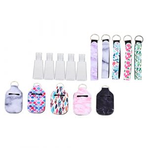 Beatifufu 5pièces Bouteille De Voyage Vide Avec Couvre-bouteille Et Porte-clés Pour Cosmétique Flacon Pratique Pour Voyage Et Activités De Plein Air (Camprilli, neuf)