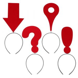 Healifty 4 pi&egrave;ces Bandeaux Cheveux &Eacute;lastiques Fl&egrave;che et Symboles Rouges Serre-t&ecirc;te Femme Confortable pour F&ecirc;tes D&eacute;guisement Halloween (Madonna Tied, neuf)