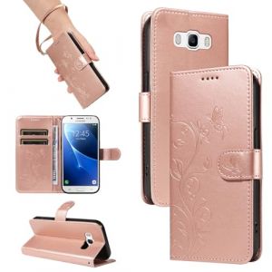 HUANGTAOLI Coque pour Samsung Galaxy J5 2016, Housse &agrave; Rabat en Cuir, B&eacute;quille et 2 Porte-Carte, Flexible et Pliable, L&eacute;g&egrave;re et Antid&eacute;rapante, Protection &agrave; 360 degr&eacute; et Absorbant de Choc (gogoindustry, neuf)