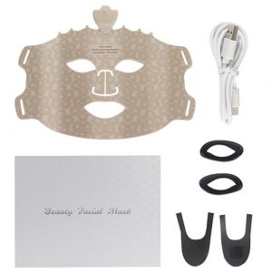 Masque facial LED avec lampe à lumière rouge, 7 couleurs de lumière LED pour le visage et la peau, appareil de soin et beau pour tous les types de peau à la maison, beauté du visage pour rajeunir les (speedingd, neuf)