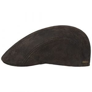 Stetson Casquette en Cuir Madison Homme - Gavroche D'Ete avec Visiere, Doublure Hiver Automne Printemps Ete Printemps-ete - L (58-59 cm) Marron (Chapeaushop, neuf)
