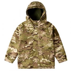 QIYUANT Enfant en Plein Air V&ecirc;tements Tactiques Ensembles Veste et Pantalon Doubl&eacute; Polaire Airsoft Militaire Camouflage Hiver Combat Randonn&eacute;e Chasse Camping pour Gar&ccedil;ons Fille (CP/Veste, 130) (Qiyuant, neuf)