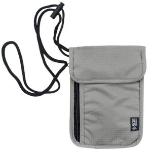 Pochette Tour de Cou Voyage,Pochette Voyage Documents Tour de Cou Portefeuille de Cou Unisexe avec Sangle R&eacute;glable,Portefeuille de Voyage &eacute;tanche pour Cartes Cl&eacute;s &Eacute;l&eacute;phone,Passeports-Gris (xiangjiaojiaojdscw, neuf)
