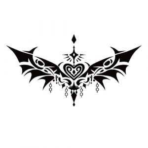 Tatouage temporaire ailes du diable, motif poitrine, semi-permanent, imperm&eacute;able, dur&eacute;e 1 &agrave; 2 semaines, faux tatouage(2pcs) (CHJWEIHHERT, neuf)