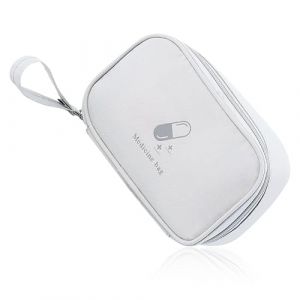 Mini Trousse Medicaments Voyage Petite Trousse de Secours Vide Sac a Main &Eacute;tanche Pharmacie Vide Portable pour Voyage Randonn&eacute;e Sport Organisation de M&eacute;dical et Premier Secours Maison Bureau (Gris) (YouChanSheng, neuf)