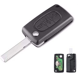 Cl&eacute; compl&egrave;te avec &eacute;lectronique &agrave; Programmer pour C1 C2 C3 C4 C5 C6 C8 Xsara Picasso 207 208 307 308 407 807 3008 5008 3 Boutons Coffre CE0523 T&eacute;l&eacute;commande @Pro-Plip (Pro-Plip, neuf)