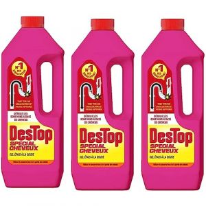 Destop Gel Déboucheur Spécial Cheveux - Lot de 3x1L (distribution-pro, neuf)