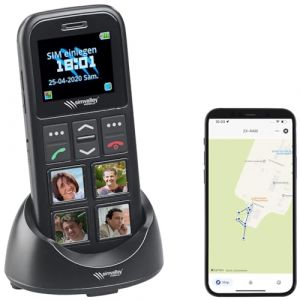 simvalley MOBILE Téléphone Mobile Senior 4G RX-850 avec Appel d'urgence et GPS (Pearl Diffusion, neuf)