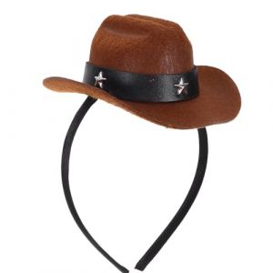 VALICLUD Mini Chapeau Haut de Forme Marron pour F&ecirc;te Serre-t&ecirc;te Vintage R&eacute;utilisable pour &Eacute;v&eacute;nements &agrave; Th&egrave;me Mariage Carnaval et Anniversaire (Sudersana, neuf)