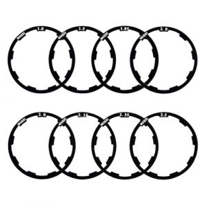 Saipor 8pcs Entretoise de Moyeu Alliage D'aluminium Adaptateur de Moyeu de V&eacute;lo Joint de Volant Moteur Entretoise Cassette pour MTB V&eacute;lo de Route (1.0/1.5/1.85/2.0/2.0/2.18/2.35/2.5mm) (saipor, neuf)