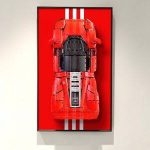 WETCEAOM Cadre d'affichage Mural pour Lego Technic 42143 Ferrari Daytona SP3, Tableau d'affichage Mural pour Lego Les Amateurs, Taille : 75x45 cm (WETCEAOM Official, neuf)