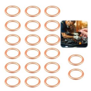 16 Pi&egrave;ces Joint Vidange Bouchon Voiture, 16 x 22 x 2mm Joint Cuivre Vidange Rond Rondelle Plate M&eacute;trique pour C3 C4 C5 Jumper Picasso DS5 Berlingo Duster 306 307 (TuXingMeiLing, neuf)