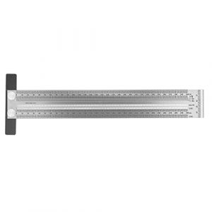 TOPINCN Règle de Traçage de Haute Précision, Règles en T de Marquage du Travail du Bois en Acier Inoxydable, Règle de Marque de Mesure de Charpentier de Jauge, Règle Portable(300mm) (Yunplsa, neuf)