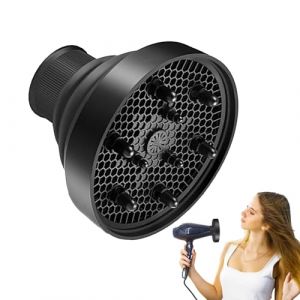 - Diffuseur de cheveux, diffuseur de cheveux, diffuseur de sèche-cheveux réglable - Accessoire de sèche-cheveux de salon à séchage rapide et silencieux pour des cheveux bouclés et naturellement (amste, neuf)