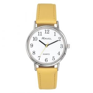 Ravel - Montre de Tous Les Jours aux Couleurs Pastel pour Femmes (bo&icirc;tier 36 mm) - Quartz Analogique - R0137.09.1 - Citron (Montres Ravel, neuf)