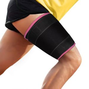 supregear Cuisse Brace Support, Néoprène Manchon de Compression pour Cuisse Blessures Musculaires, Manchon de Compression pour Ischio-Jambiers pour Homme et Femme, Rose (J&D Tech FR, neuf)