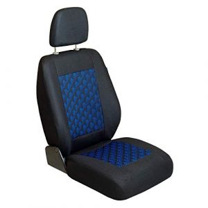Zakschneider Housses De Siège pour Renault Trafic - Housse Avant Siège du Conducteur - Couleur Premium Noir avec Effet 3D Bleu (akaufhaus, neuf)