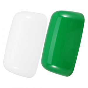 Homoyoyo Lot De 2 Abat-jour En Plastique Style Banquier Vintage, Polypropylène Solide, Vert Et Blanc, Pour Lampes De Bureau, De Chevet Suspendre, Remplacement Polyvalent (HuanYH, neuf)