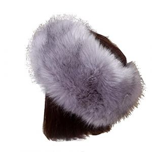 XIXIMAON Chapka en Fausse Fourrure Femme Style Russe Toque Chapeau d'hiver Épais et Chaud Bonnet Polaire Casquette Mode Élégant pour Ski Plein Air (Taille Unique, Gris) (qiyuesheng, neuf)