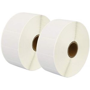 2 Compatibles Rouleaux 38mm x 25mm Étiquettes thermique pour Zebra GK420d GK420t GC420d GX420d GX420t GC420t GX430t GT800 LP2844 TLP 2844 Citizen CL-S521 CL-S621 CL-S631 (2000 Étiquettes par Rouleau) (Printing Saver, neuf)