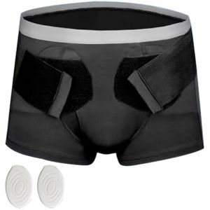 WANGJIANPENGPL Ceinture Hernie Inguinale Homme et Femme, Ceinture pour Hernie Inguinale, Slip Herniaire Homme pour Hernie Inguinale Simple/Double, avec 2 Coussinets de Compression Amovibles(XL) (WANGJIANPENGPL, neuf)